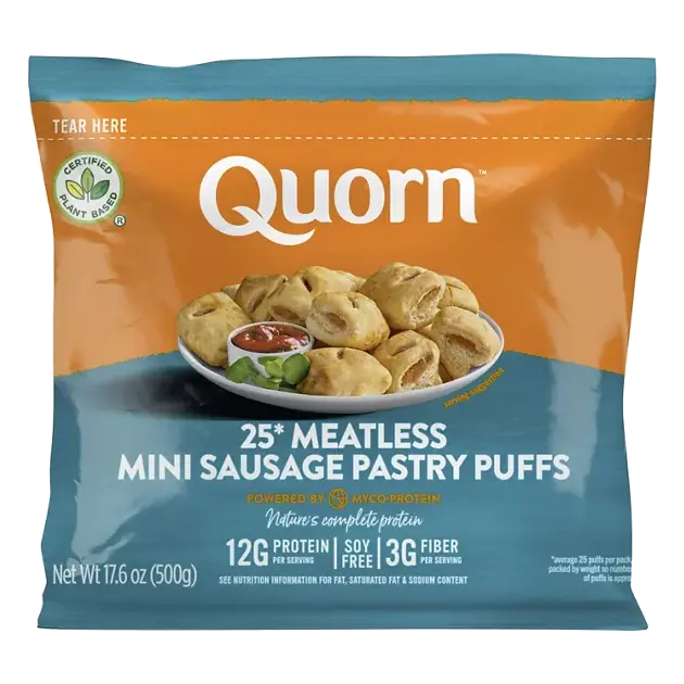 Sausage Pastry Puffs, Meatless, Mini