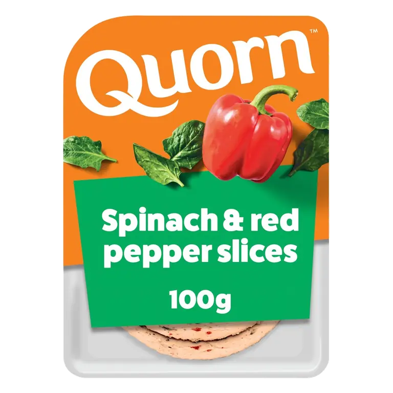Spinach & Red Pepper Vegetarian Deli Slices 100g
