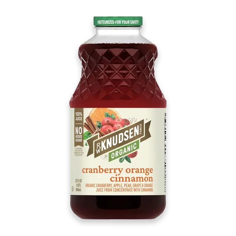 Organic Cranberry Orange Cinnamon 100% Juice Bottle