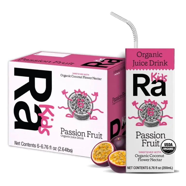 Ra Kids’ Organic Passion Fruit Juice Boxes – 6ct/6.76 fl oz.