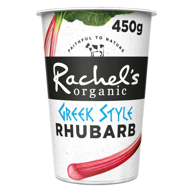 Organic Greek Style Yogurt Rhubarb 450g