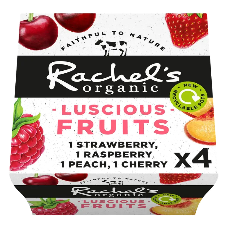 Organic Luscious Fruit Multipack Yogurt 4 x 110g