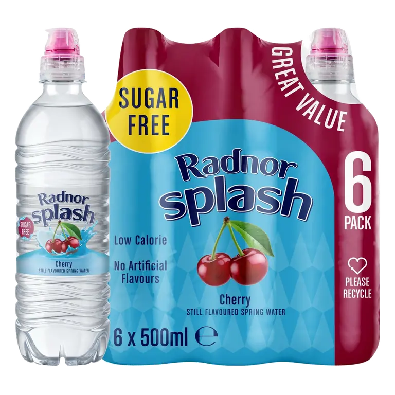 Splash Cherry Still Flavoured Spring Water 6 x 500ml