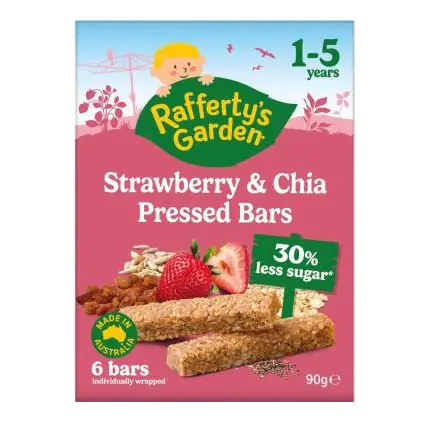 Strawberry & Chia Pressed Bars 1-3 Years