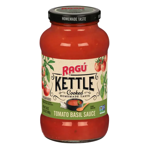 Kettle Cooked No Sugar Added Tomato Basil Pasta Sauce