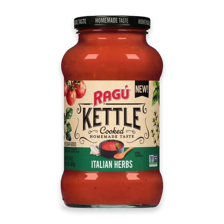 RAGÚ Kettle Cooked Italian Herb Pasta Sauce