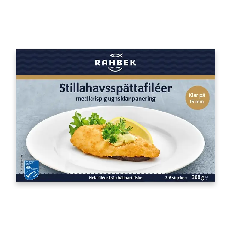 Stillahavsspättafiléer panerade 300g