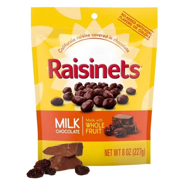 California Raisins Covered in Milk Chocolate