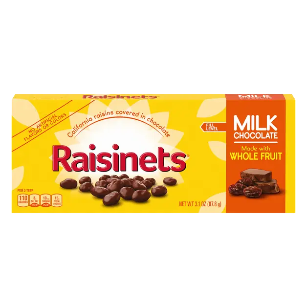 Milk Chocolate Candy Covered Raisins Movie Theater Box