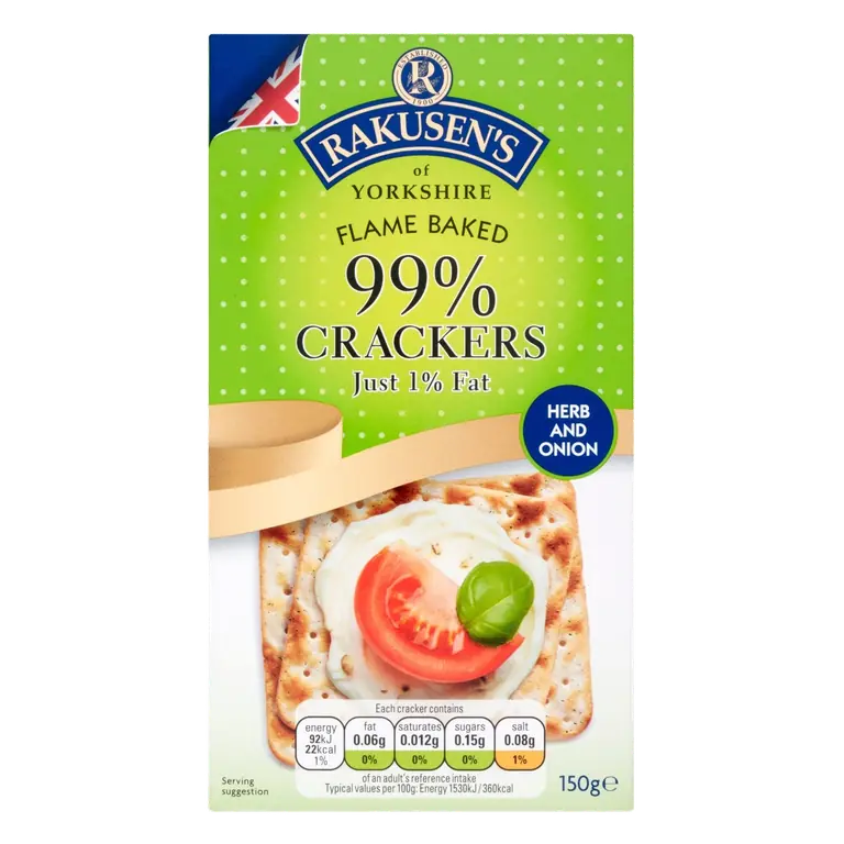 99% Fat Free Crackers Herb & Onion