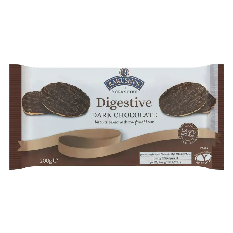 Rakusen's Chocolate Digestive Biscuits 200g