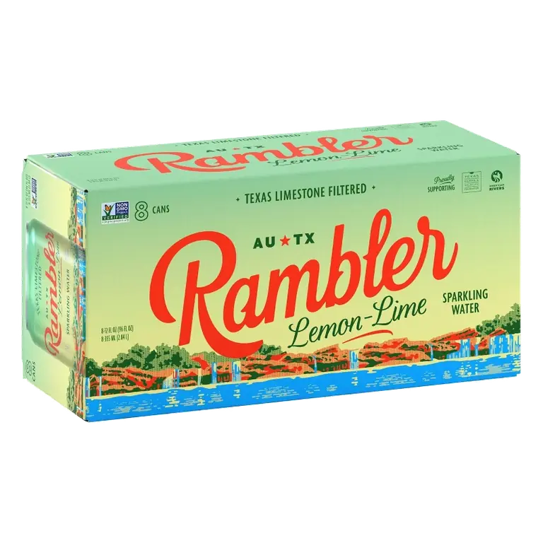 Rambler Lemon Lime Sparkling Water, 8pk/12 fl oz Cans