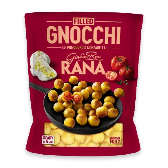 Fylld Gnocchi Tomat Mozzarella