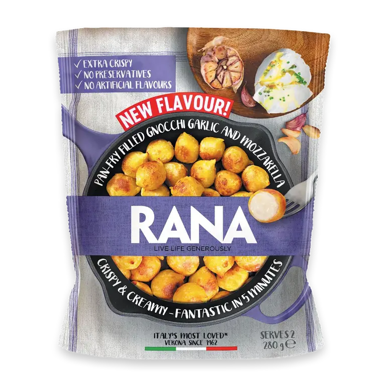 Pan Fry Filled Gnocchi Garlic & Mozzarella