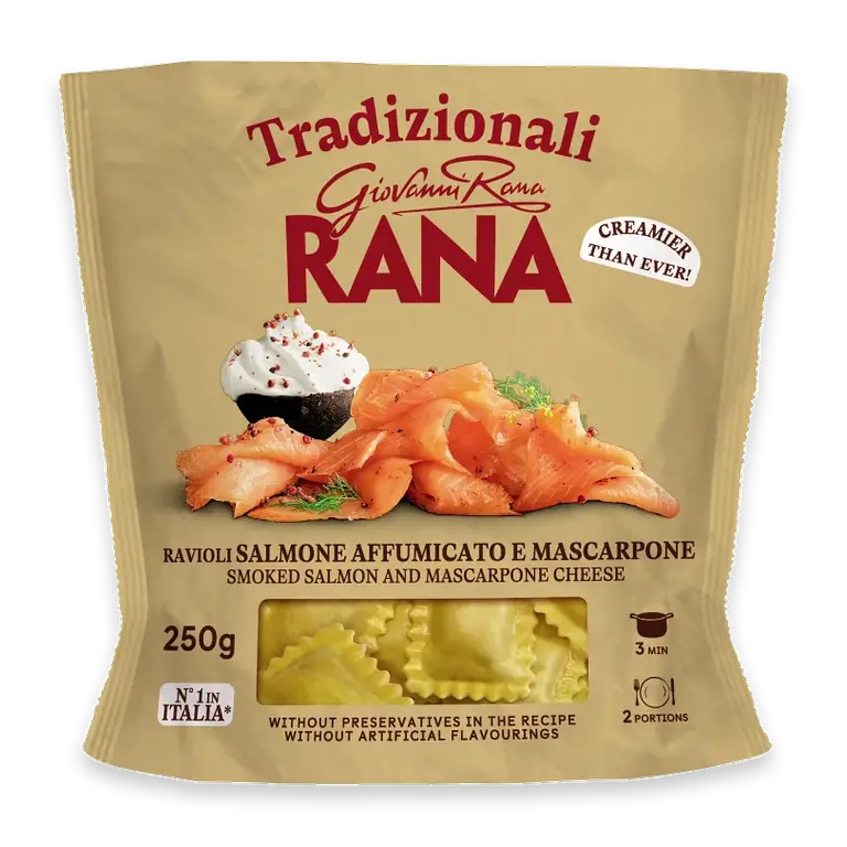 Pasta Ravioli Rökt Lax och Mascarpone Färsk 250g