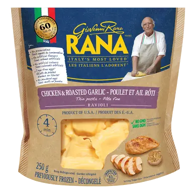 Thin Pasta Ravioli Chicken And Roasted Garlic 250 g