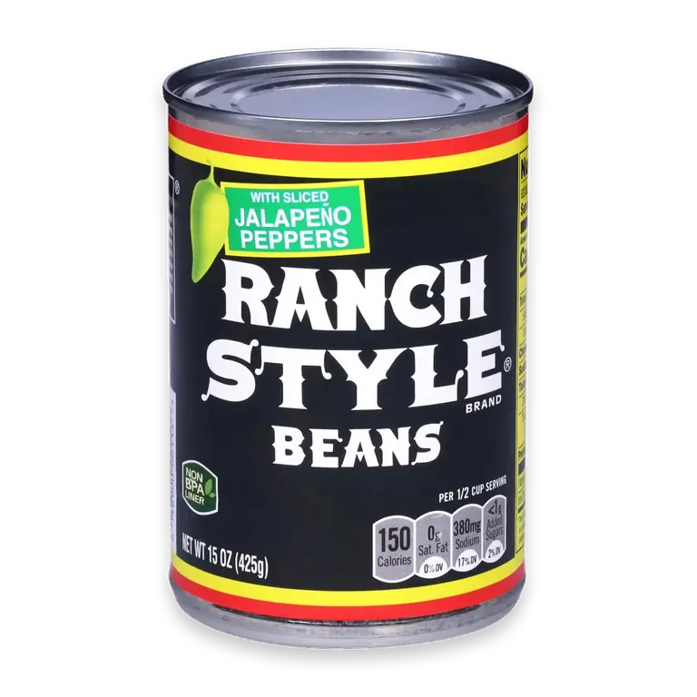 Beans with Sliced Jalapeno Peppers
