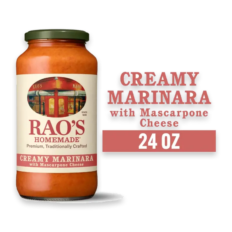 Homemade Creamy Marinara With Mascarpone Sauce Made With Italian Tomatoes