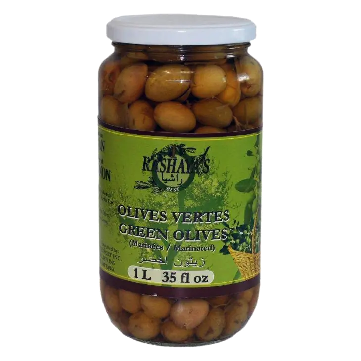 Rashayas Marinated Olives Green 1 L