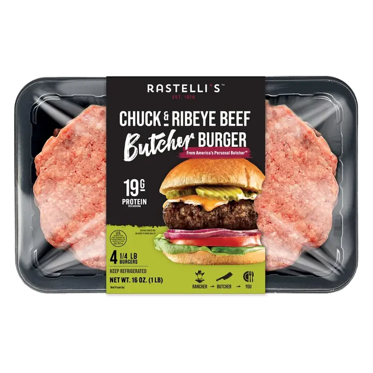 Rastelli's Est. 1976 Chuck & Ribeye Angus Beef Burger, 16oz