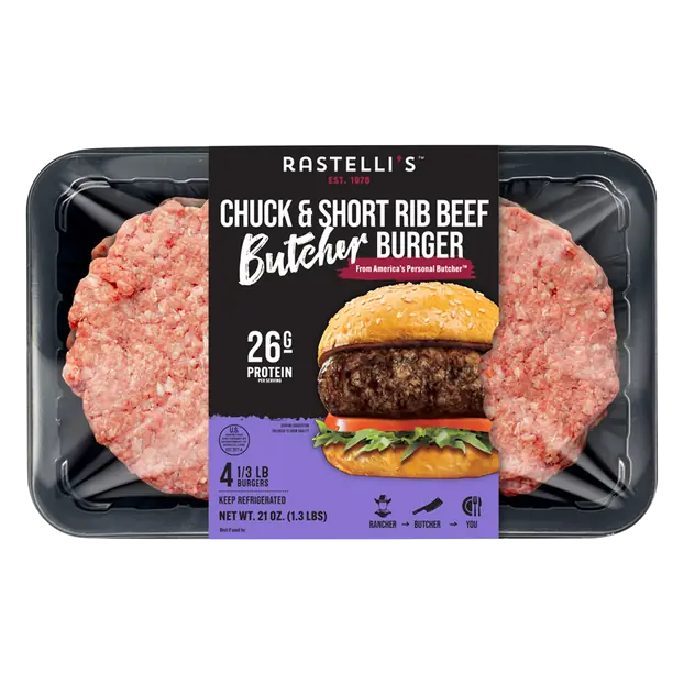 Butcher Chuck & Short Rib Beef Burger - 4 ct