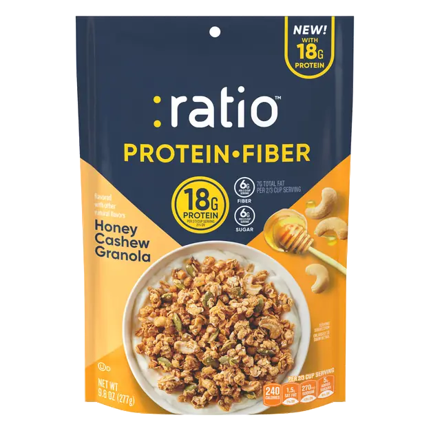 18g Protein Fiber Honey Cashew Granola
