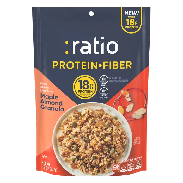 18g Protein Fiber Maple Almond Granola