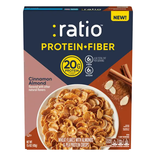 20g Protein Fiber Cinnamon Almond Cereal