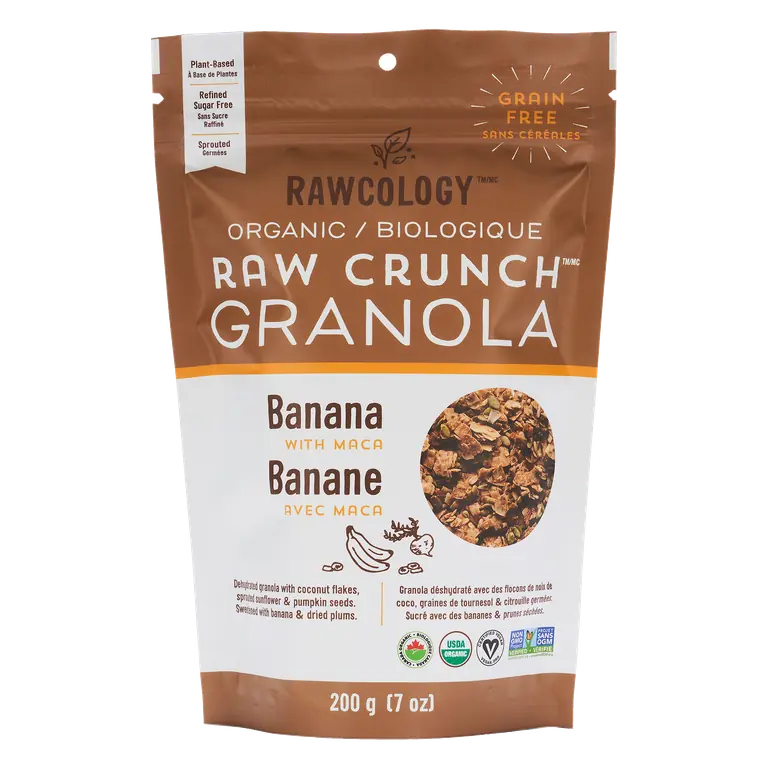 Organic Raw Crunch Granola Banana with Maca 200 g