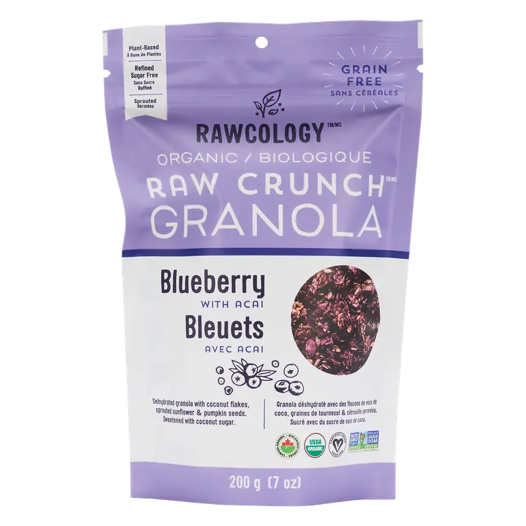 Organic Raw Crunch Granola Blueberry with Acai 200 g