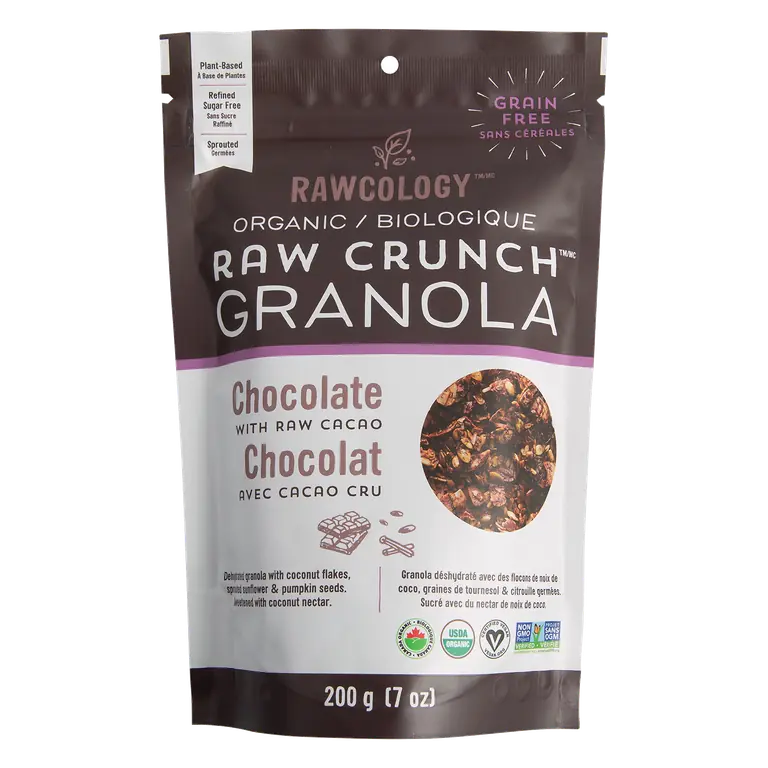 Organic Raw Crunch Granola Chocolate 200 g