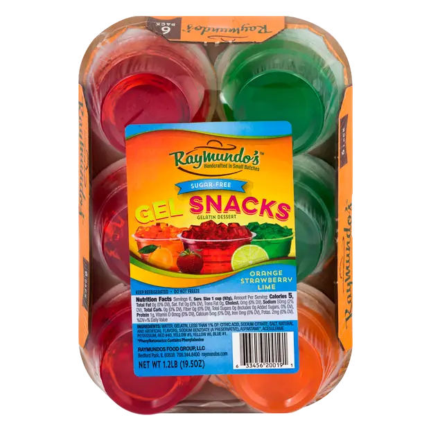 Sugar Free Assorted Gelatin Snack Cups - 6 ct
