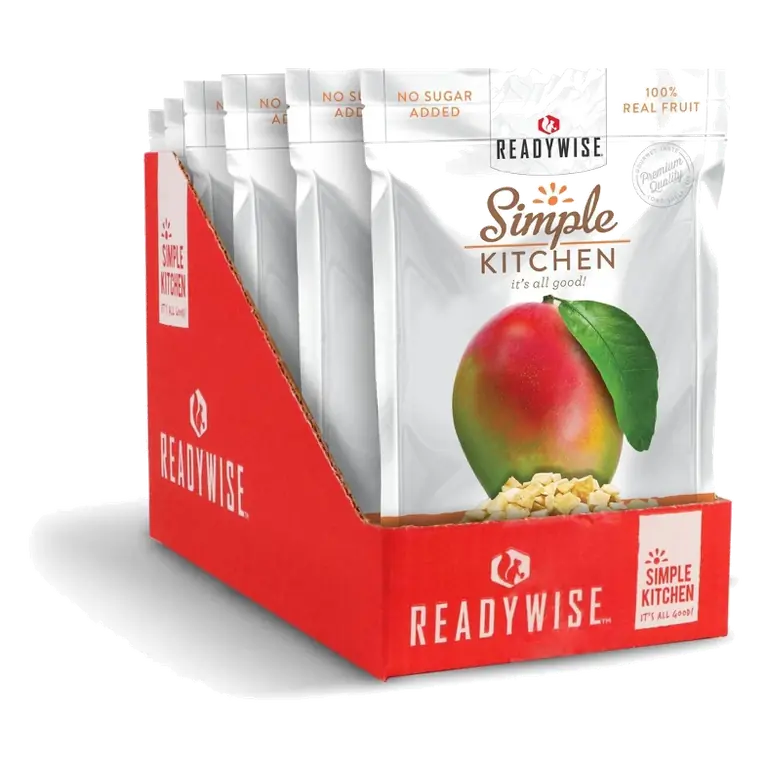 READYWISE Gluten Free Vegan Simple Kitchen Mango Freeze-Dried Fruit, 6.3oz/6ct