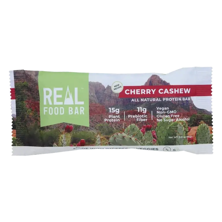 Real Food Bar Cherry Cashew - Case of 12 - 2.12 OZ