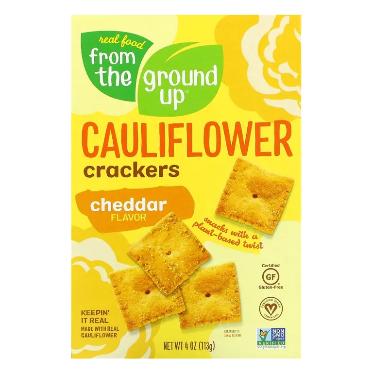 Cheddar Flavor Cauliflower Crackers