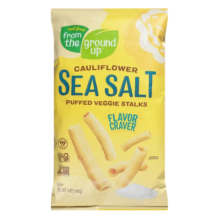 Sea Salt Cauliflower Stalks Puffed Veggie Snack