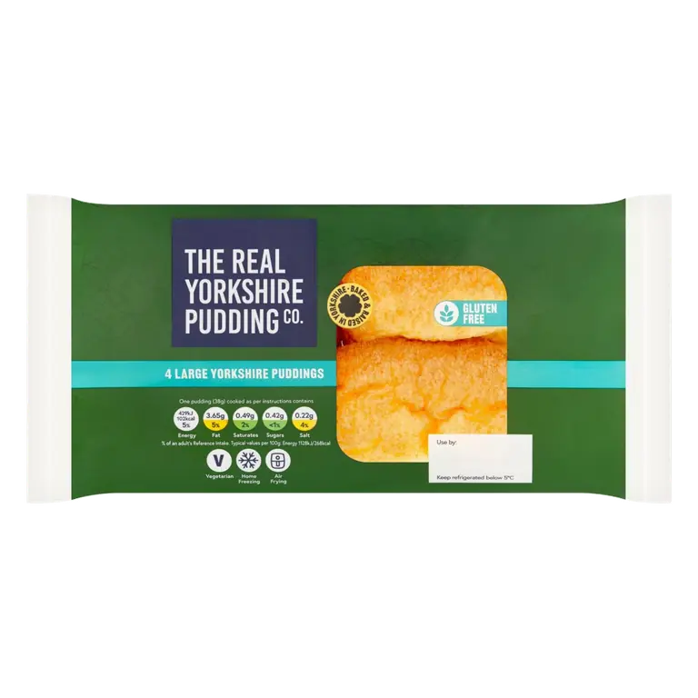 The Real Yorkshire Pudding Co. 4 Gluten Free Yorkshire Puddings