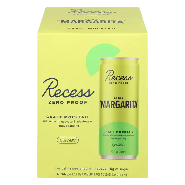 Zero Proof Lime Margarita Craft Mocktail - 4 pk
