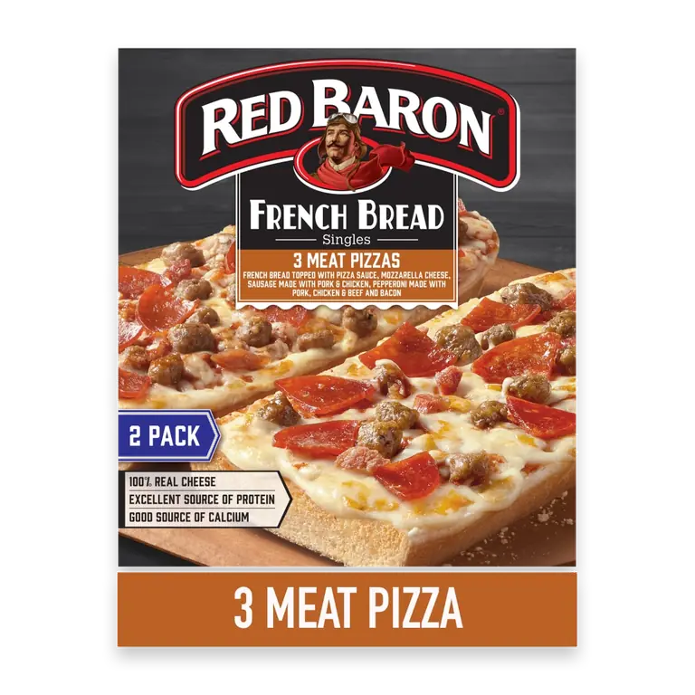 3 Meat French Bread Frozen Personal Pizza