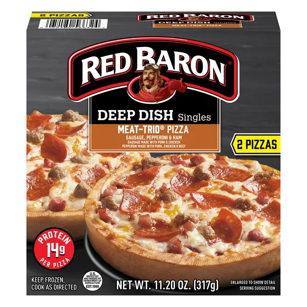 Deep Dish Singles Meat-Trio Pizza Frozen - 2 ct