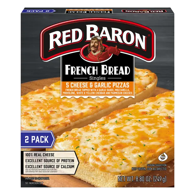 French Bread Singles 5 Cheese & Garlic Pizza Frozen - 2 ct
