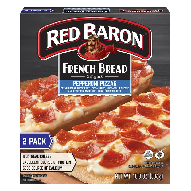 French Bread Singles Pepperoni Pizza Frozen - 2 ct