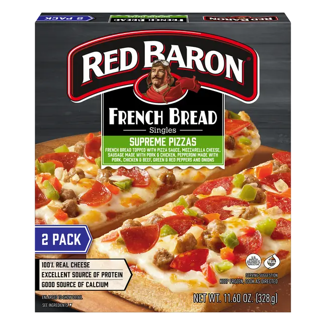 French Bread Singles Supreme Pizza Frozen - 2 ct