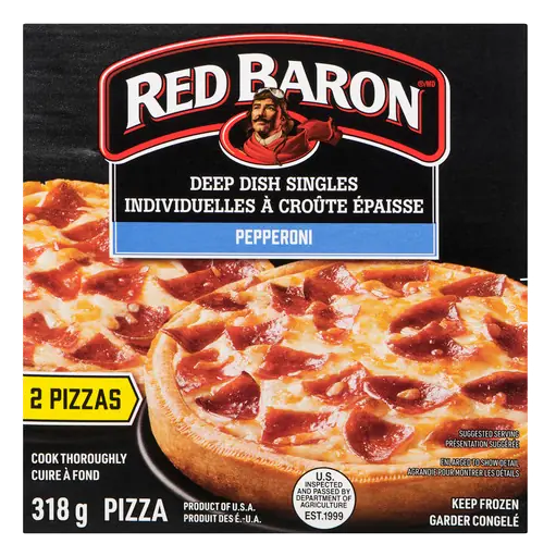 Pepperoni Deep Dish Singles Pizza 318 g