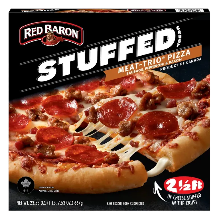 Red Baron Meat Trio Stuffed Crust Frozen Pizza, 23.54oz