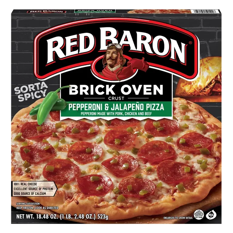Red Baron Pepperoni & Jalapeño Brick Oven Crust Frozen Pizza, 18.48oz