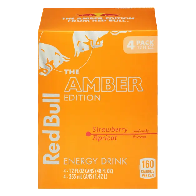 Amber Edition Strawberry Apricot Energy Drink - 4 pk