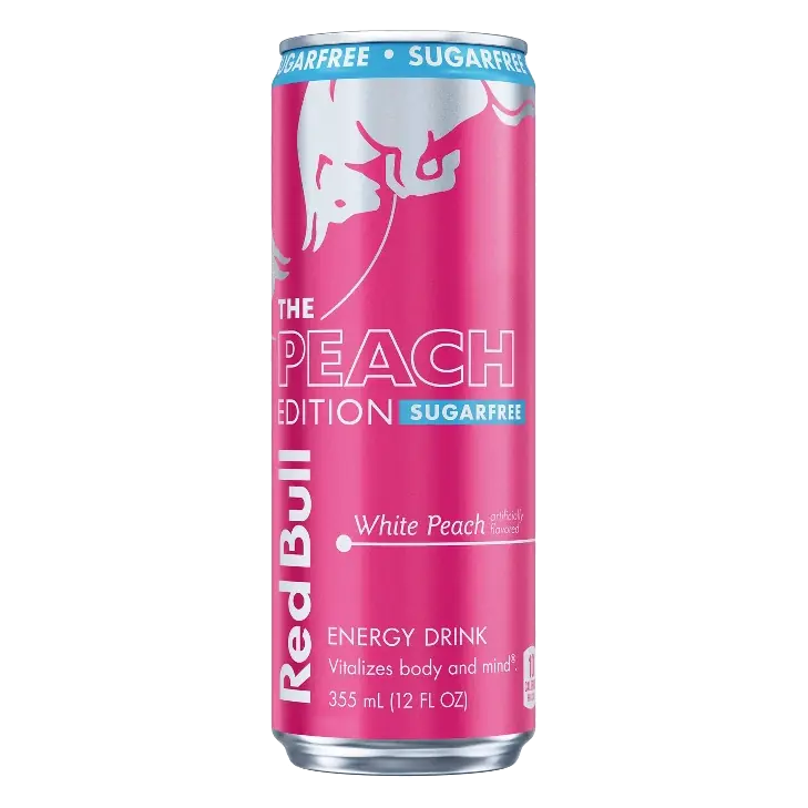 Red Bull Peach Edition Sugarfree Energy Drink - White Peach