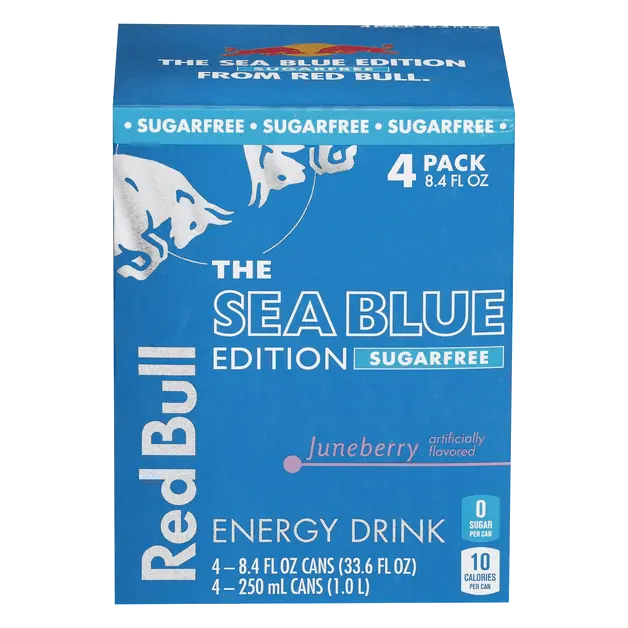 Sea Blue Edition Sugar Free Juneberry Energy Drink - 4 pk