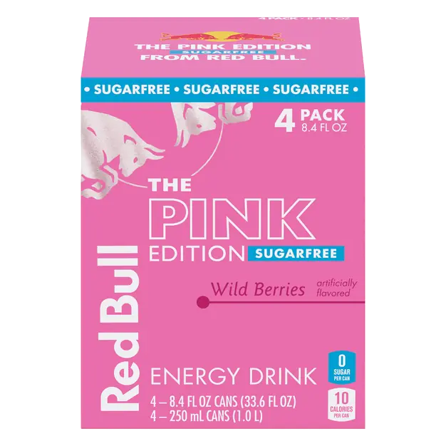 The Pink Edition Sugar Free Wild Berries Energy Drink - 4 pk